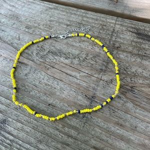 Yellow chocker bead necklace